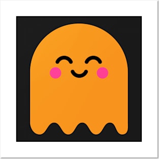 Cute Ghost Orange Posters and Art